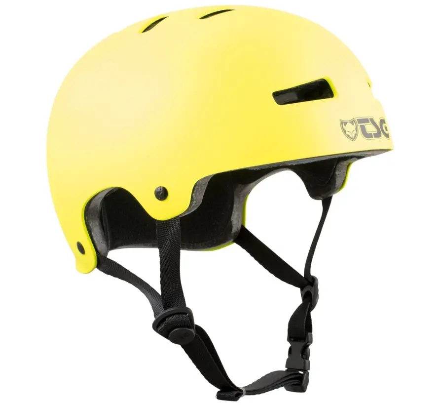 Casque TSG Evolution Jaune Acide Satiné