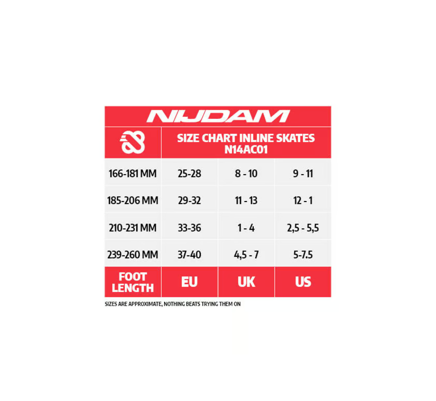 Nijdam - Red Raider - Combo en línea / patín - Ajustable