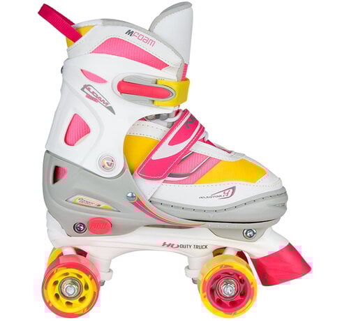 Nijdam Verstelbare Rolschaatsen Rave Rose Geel