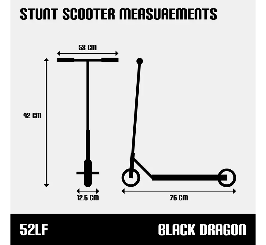 Free Style Stunt Scooter Freeride Schwarz Kupfer