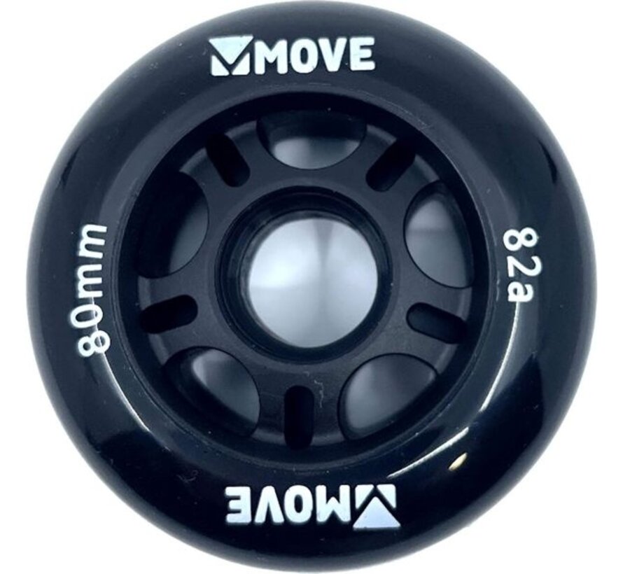 Move Skate Wheels 80mm 82A 4er-Pack Schwarz