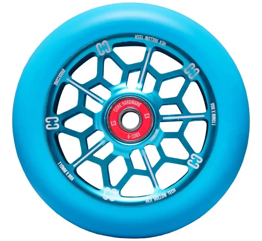 Ruota per monopattino CORE Hollowcore Hex 110 Stunt Blu