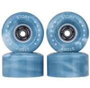 Story Roues de patins à roulettes côte à côte Story Quad bleu mixte 58 mm