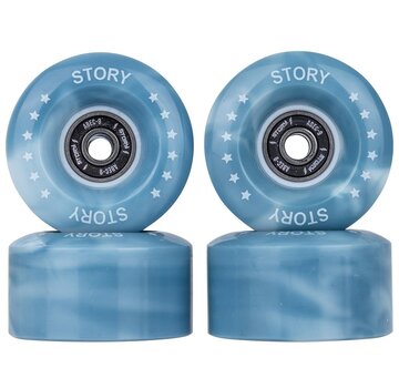 Story Ruedas para patines Story Quad Side by Side, color azul mixto, 58 mm