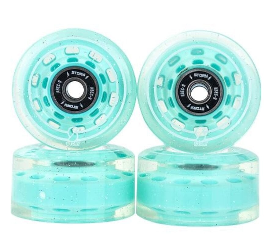 Roues de patins à roulettes côte à côte Story Quad Glacier 58 mm