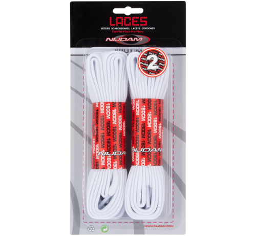 Nijdam White Skate – Rollschuhschnürsenkel 180 cm/220 cm