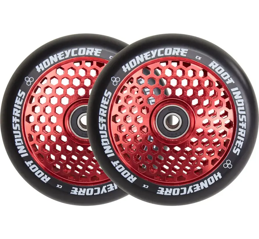 Roues de trottinette freestyle Root Industries Honeycore 120 mm, rouge