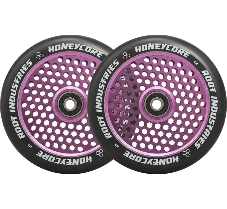 Roues de trottinette freestyle Root Industries Honeycore 120 mm violettes