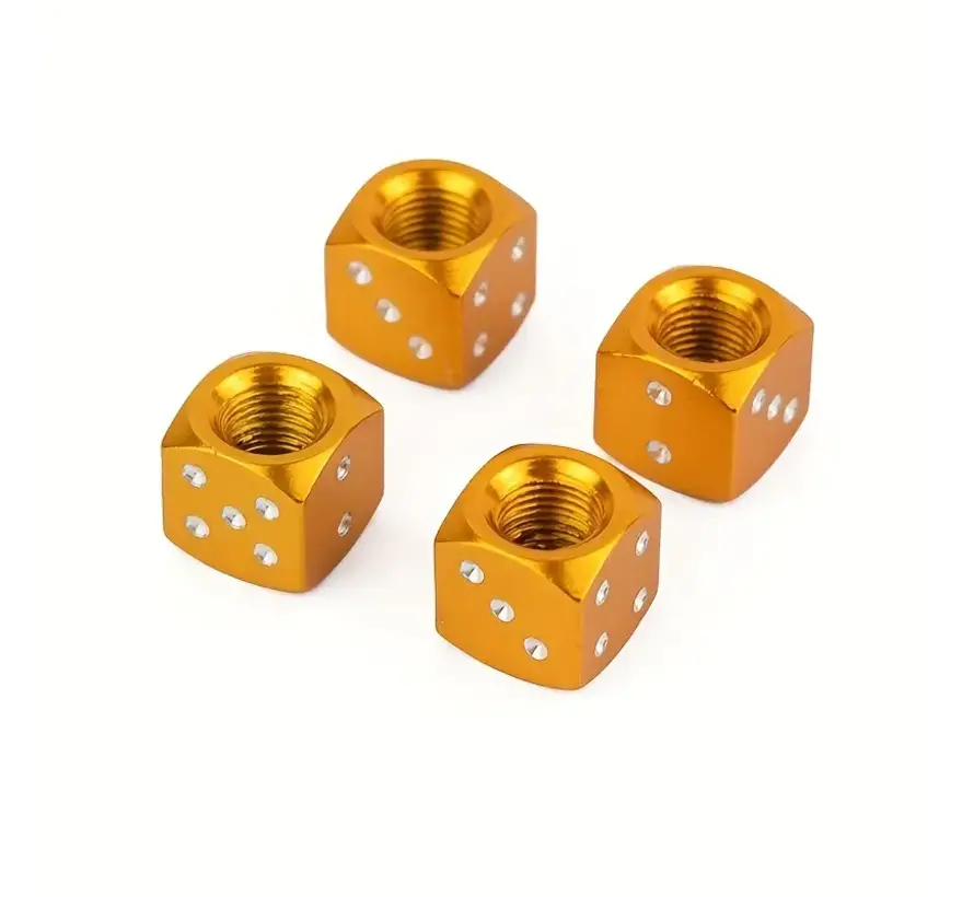 Dice valve cap in various colours per piece