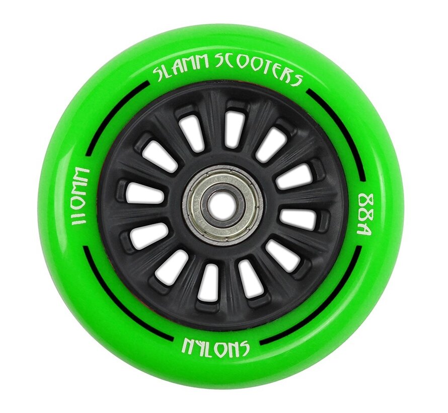 Roue Slamm Noyau En Nylon 110mm Vert