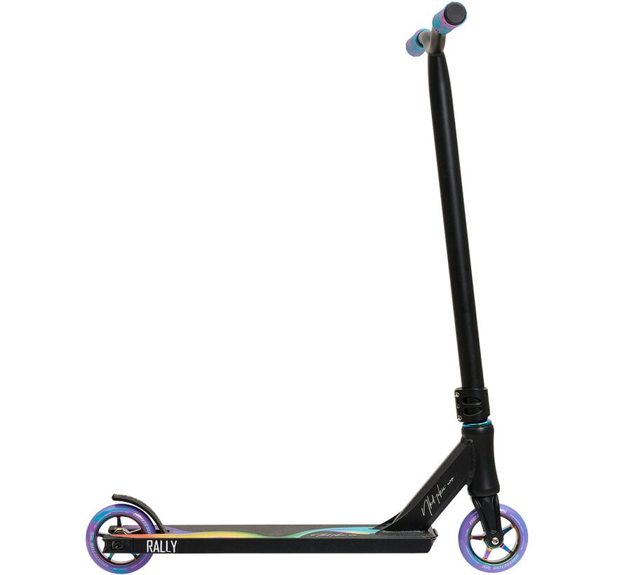 NKD Rally V4 stunt scooter Black-Rainbow - 85cm