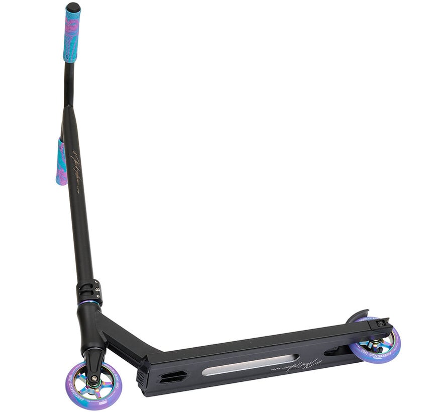 NKD Rally V4 stunt scooter Black-Rainbow - 85cm