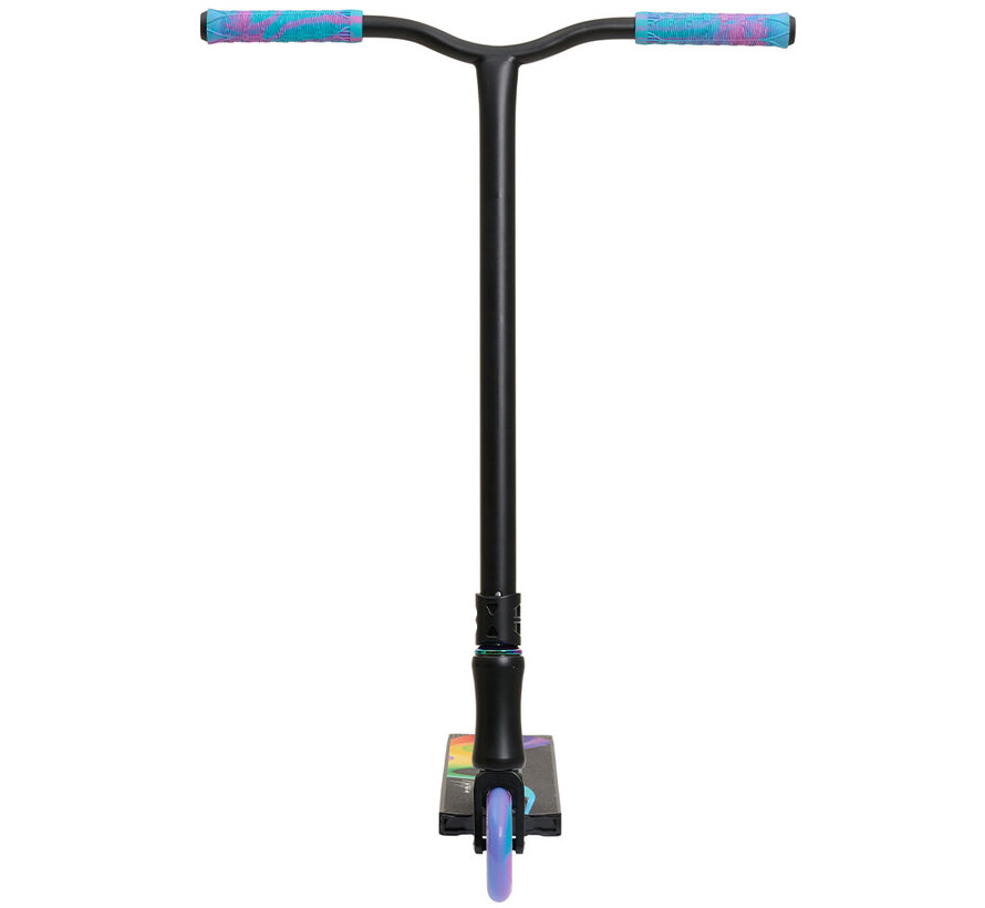 NKD Rally V4 Stunt-Scooter Schwarz-Regenbogen – 85 cm