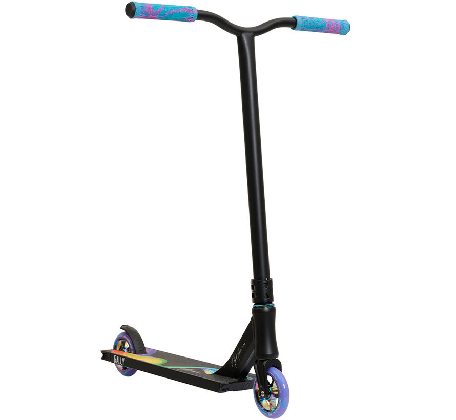 NKD Rally V4 stunt scooter Black-Rainbow - 85cm