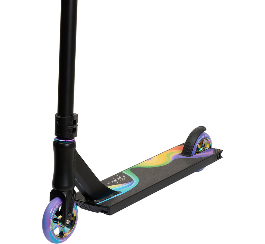 NKD Rally V4 stunt scooter Black-Rainbow - 85cm