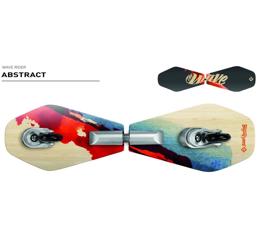 Drewniana deska Waveboard do surfowania po ulicy Streszczenie