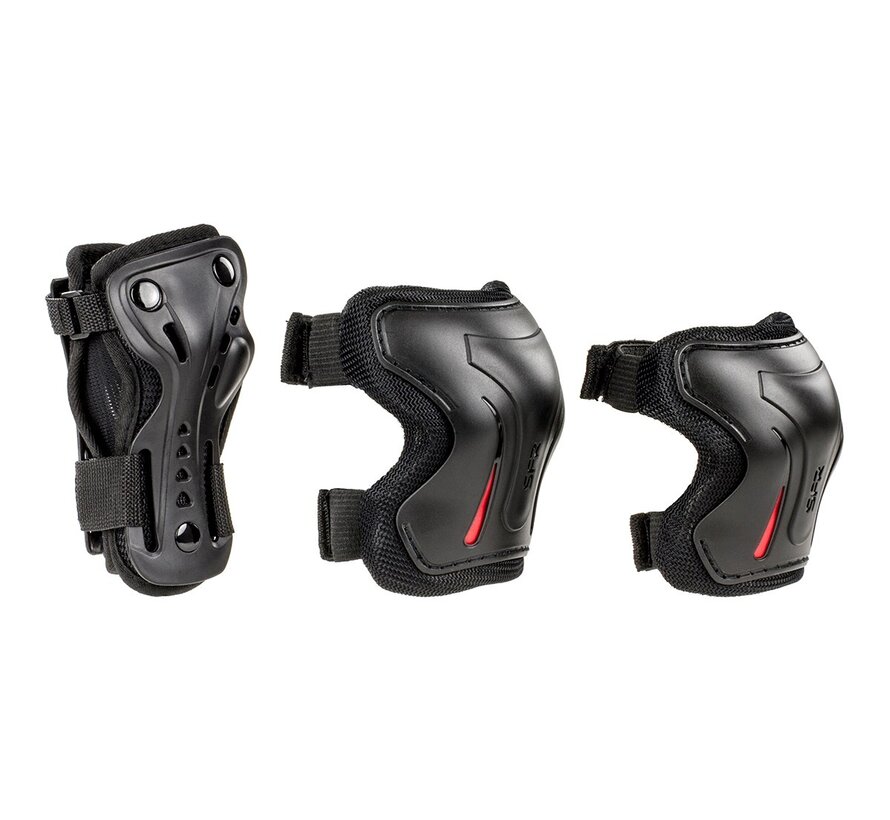 Set di cuscinetti tripli SFR Essentials neri (Junior)