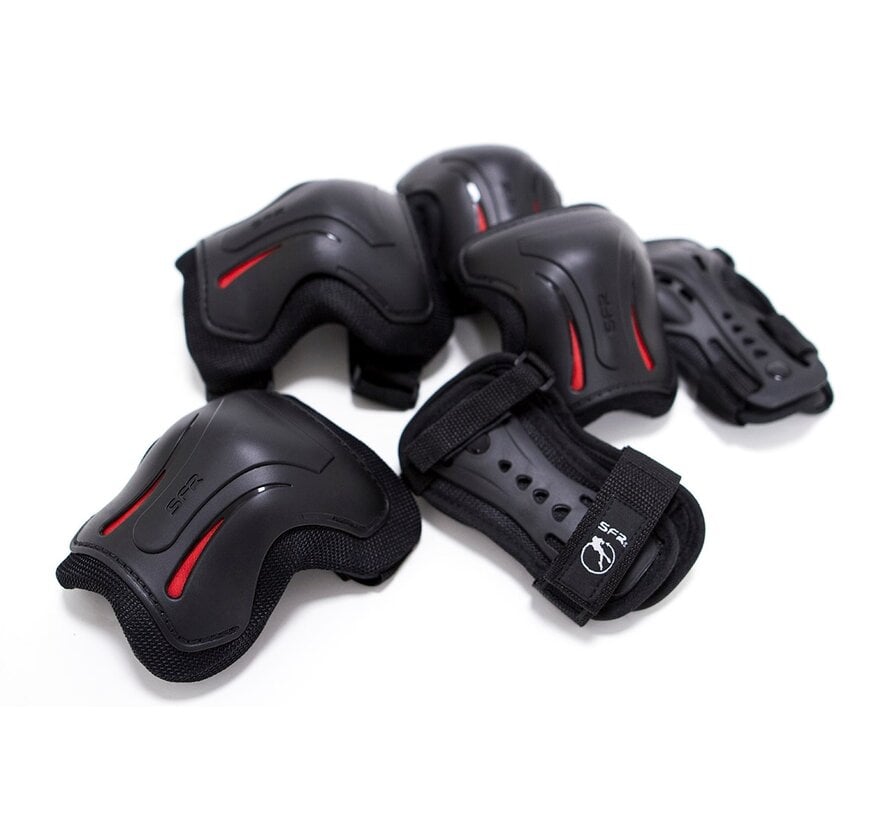 SFR Essentials Triple Pad Set Black (Junior)