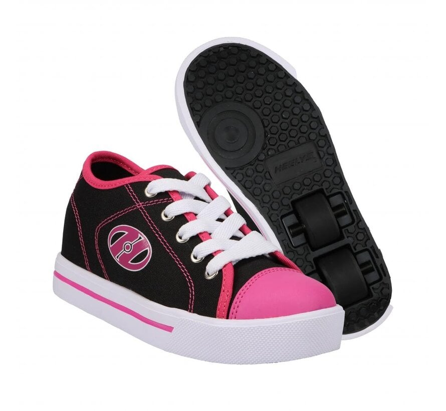 Heelys X2 Classique Noir / Blanc / Rose Vif