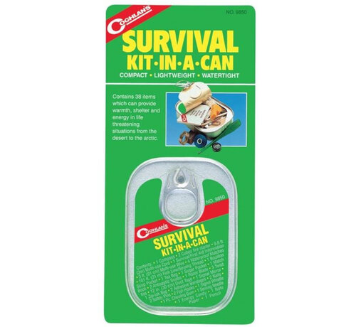 Coghlan's Kit de supervivencia en lata 38 piezas.