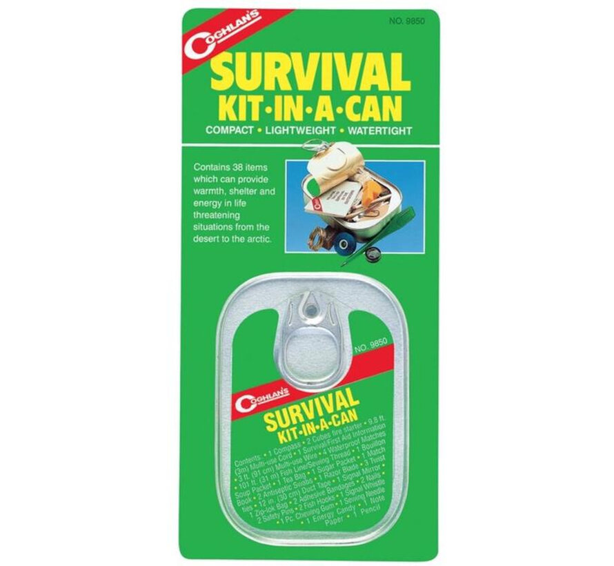 Kit di sopravvivenza in latta 38 pezzi