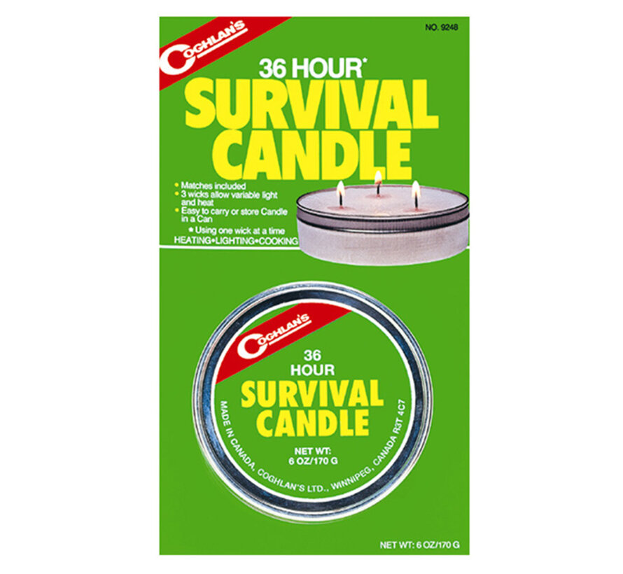 Survival kaars in blik