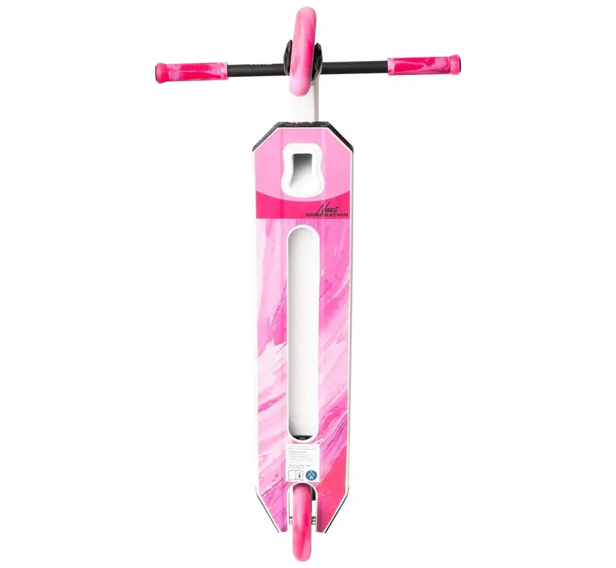 Patinete Acrobático NKD Next Generation Blanco - Rosa