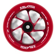 Slamm Scooters Ruota Slamm Team 110mm con nucleo in alluminio, rossa, 1a edizione.