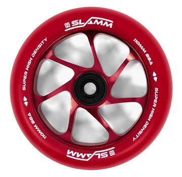 Slamm Scooters Rueda Slamm Team de 110 mm con núcleo de aluminio, color rojo, primera edición.