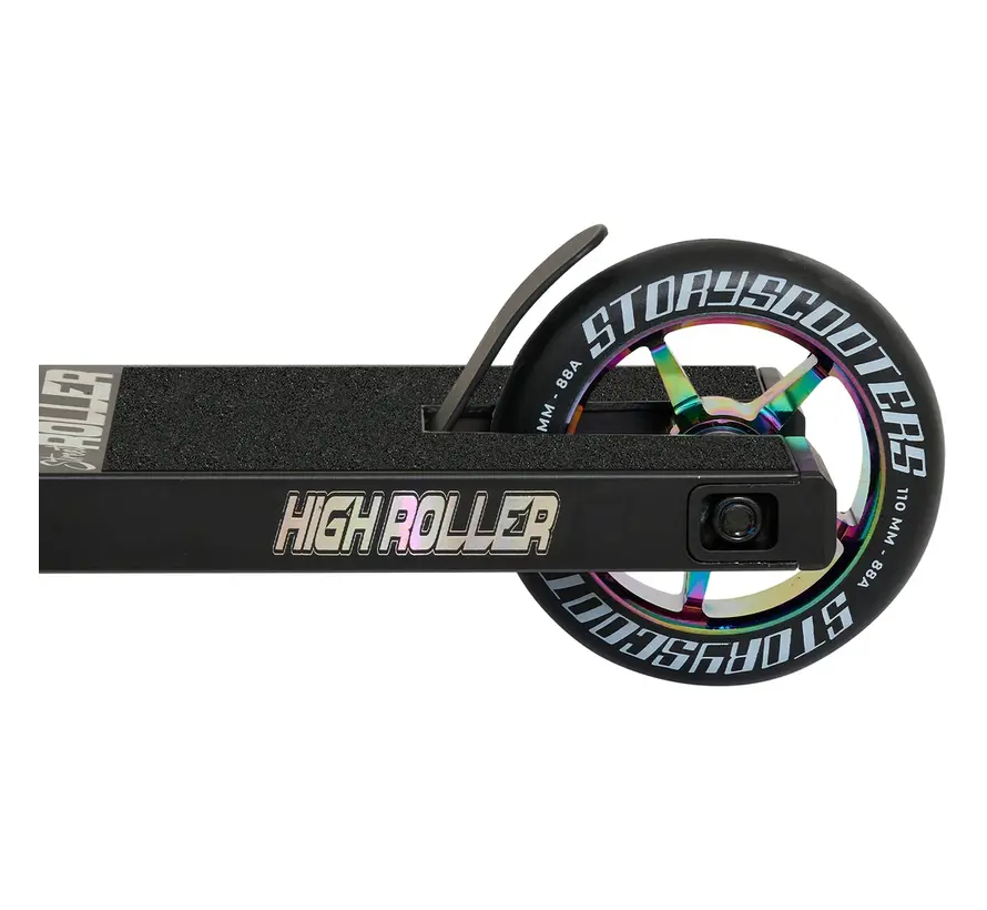 Story High Roller Street Stunt Scooter Schwarz/Neo