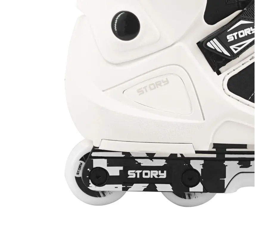 Historia agresiva Patines en línea Blanco Negro