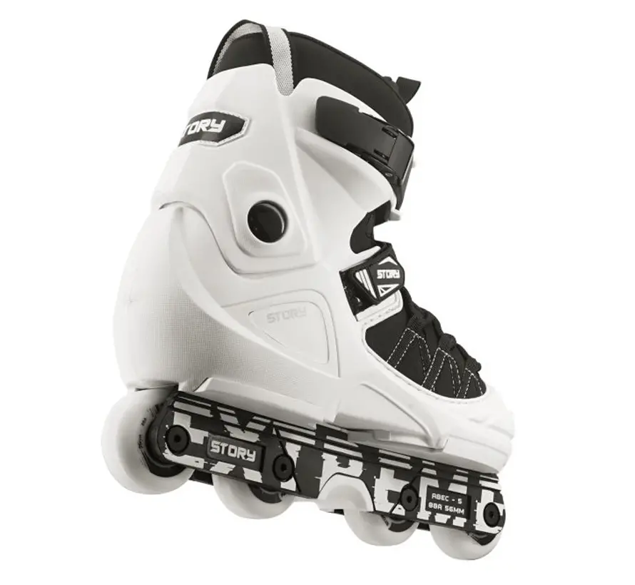 Historia agresiva Patines en línea Blanco Negro