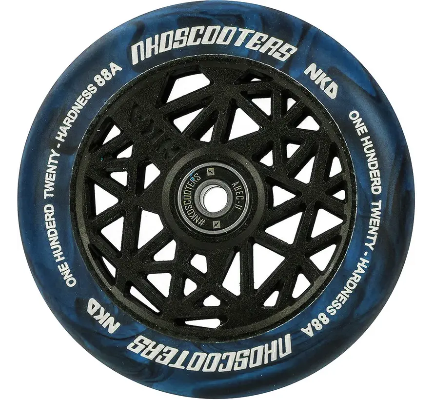 Ruota per monopattino acrobatico NKD 120mm Black Widow Blue & Black Mix