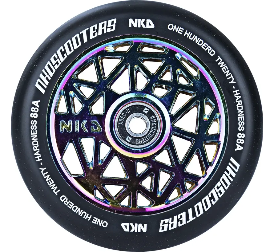 NKD 120mm Stuntstep Wiel Black Widow Black Rainbow