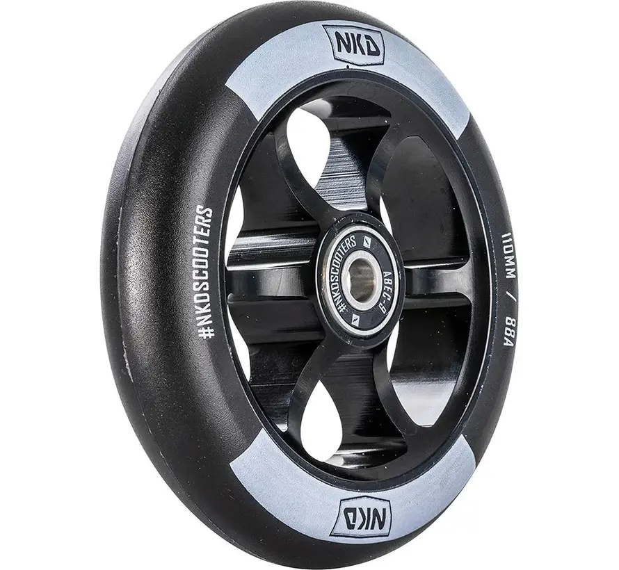 Roue de trottinette freestyle NKD Rally 110mm Noir / Noir