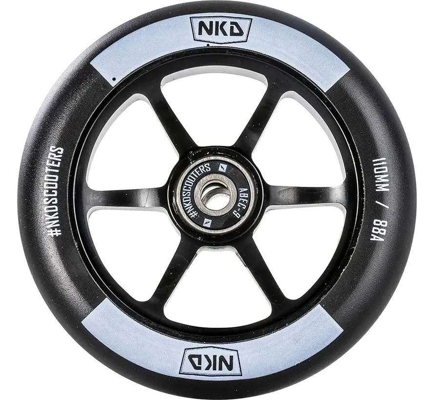 Roue de trottinette freestyle NKD Rally 110mm Noir / Noir