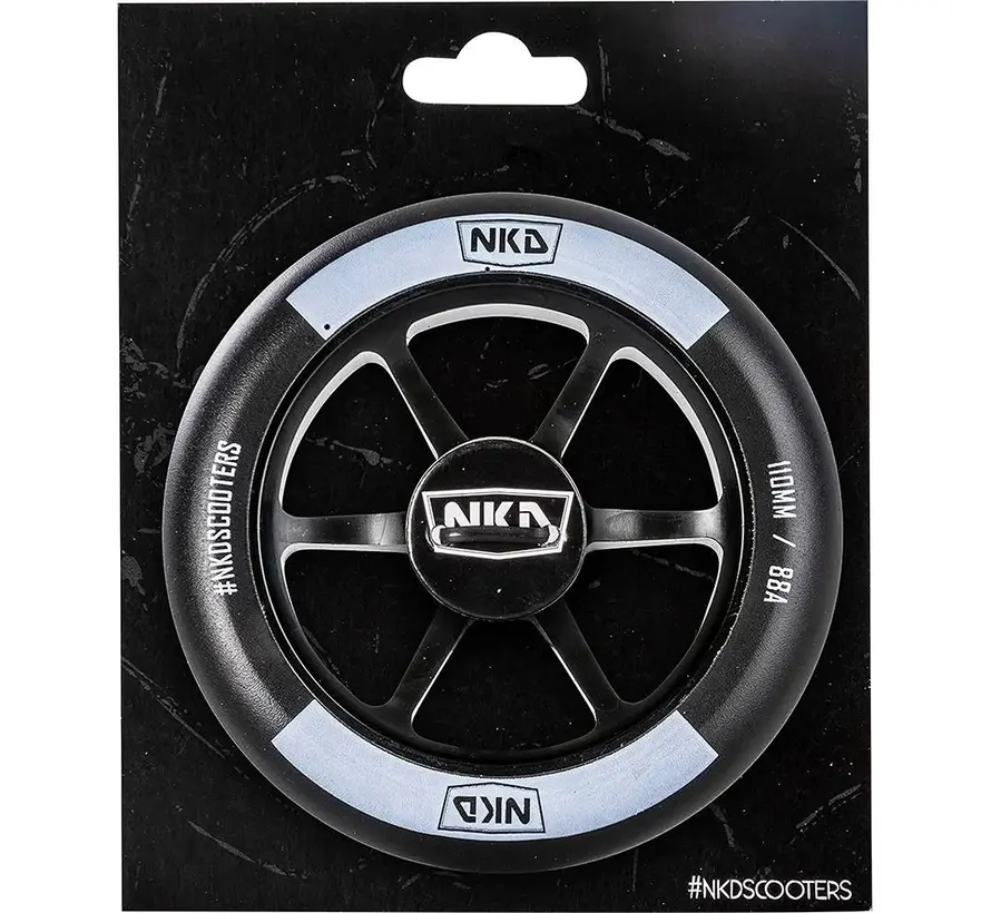 Roue de trottinette freestyle NKD Rally 110mm Noir / Noir