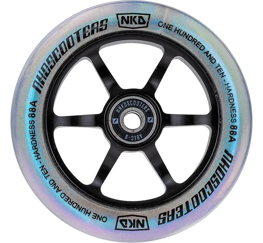 Ruota per monopattino acrobatico NKD Rally 110mm Glimmer / Nera