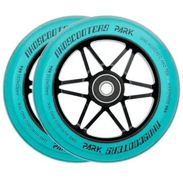 NKD NKD Park 110 mm Stunt-Scooter-Räder-Set (2 Stück), Schwarz/Blau