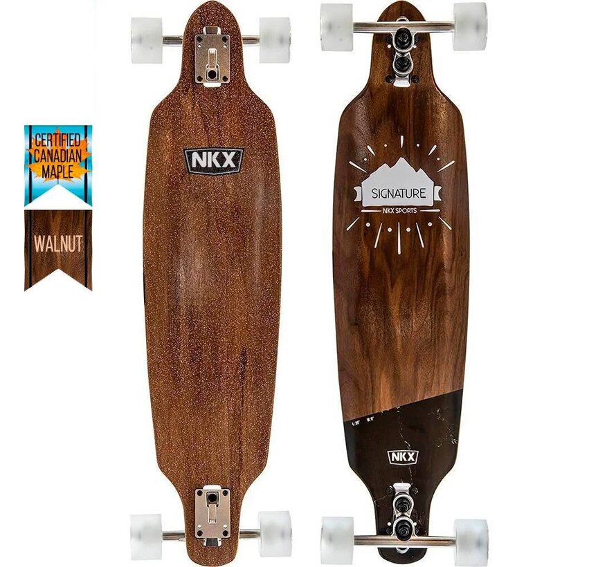 Longboard NKX Drop Through Signature en nogal de 36"