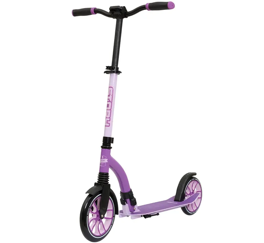 Story Big Wheel Advanced Opvouwbare Step Paars 105 cm – Comfortabel en Stijlvol Reizen