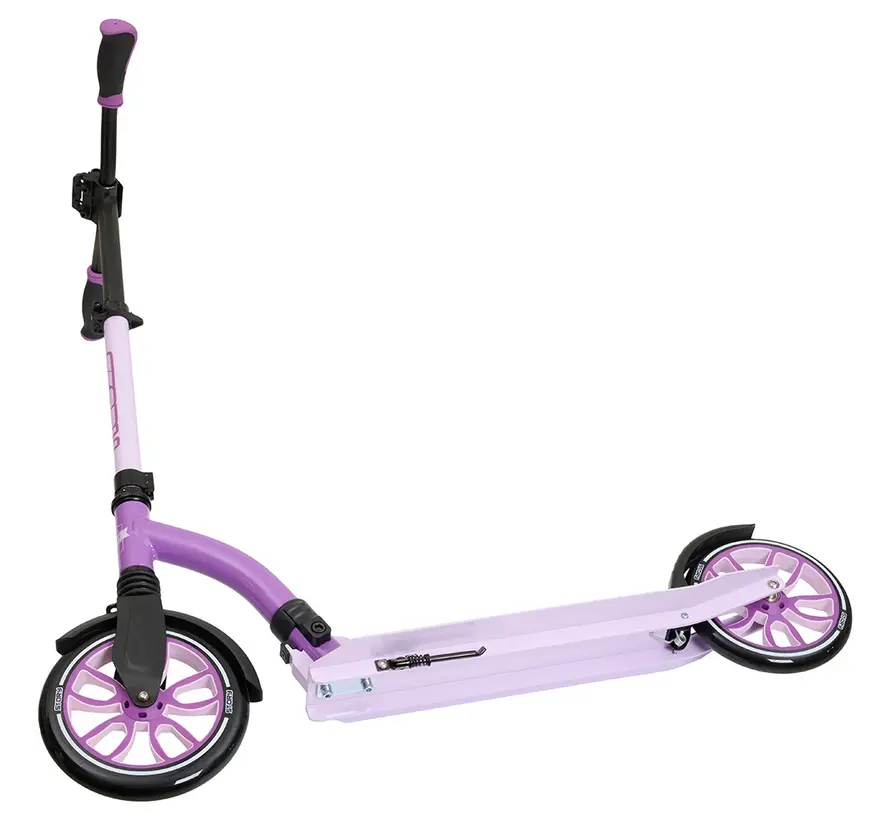 Story Big Wheel Advanced Opvouwbare Step Paars 105 cm – Comfortabel en Stijlvol Reizen