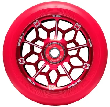 Core Roue de trottinette acrobatique CORE Hollowcore Hex 110 rouge