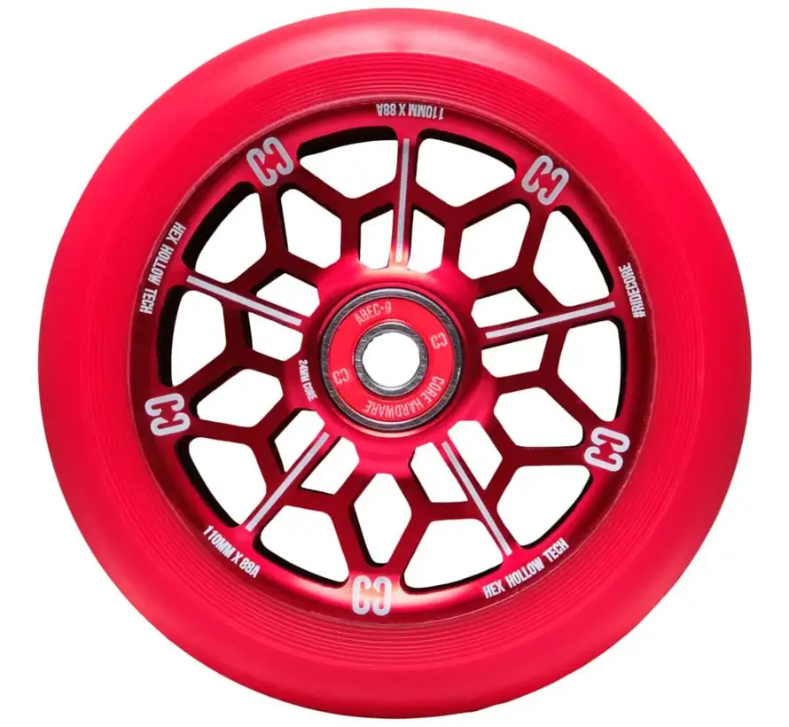 CORE Hollowcore Hex 110 Stuntstep wiel Red