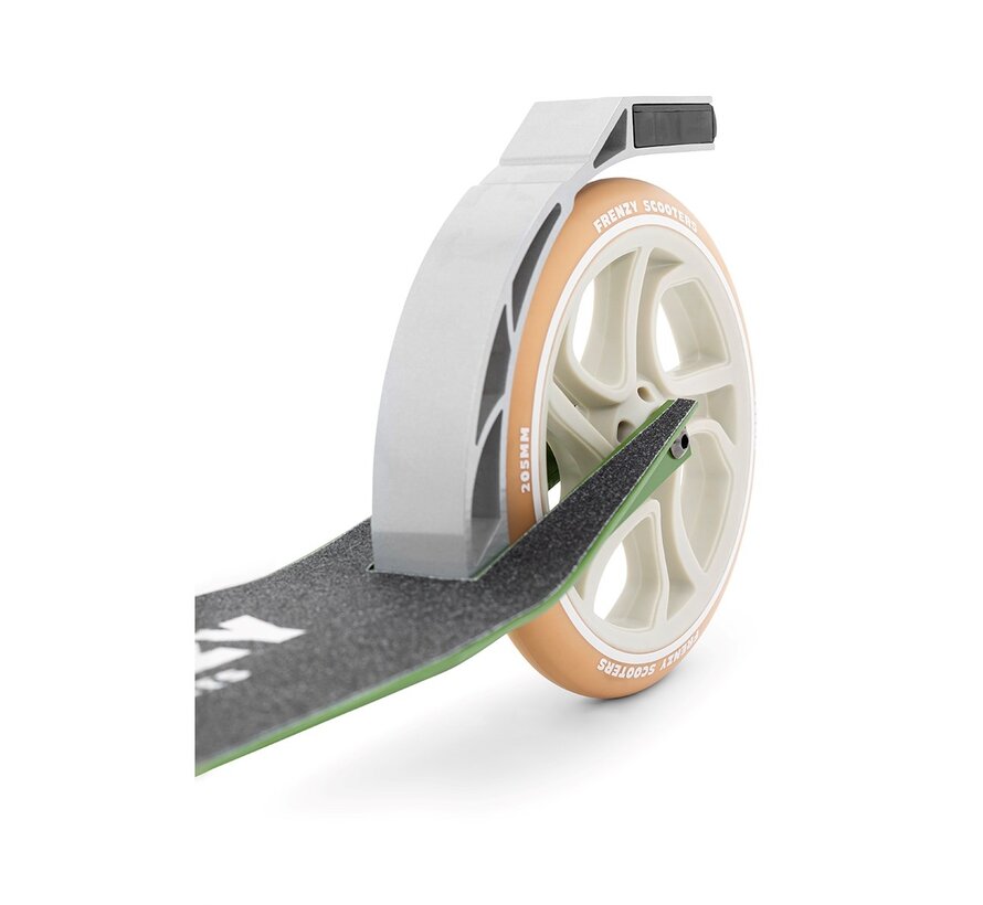 Frenzy 205 V4 Folding Scooter Dual Brake Green – Stylish and Safe Mobility