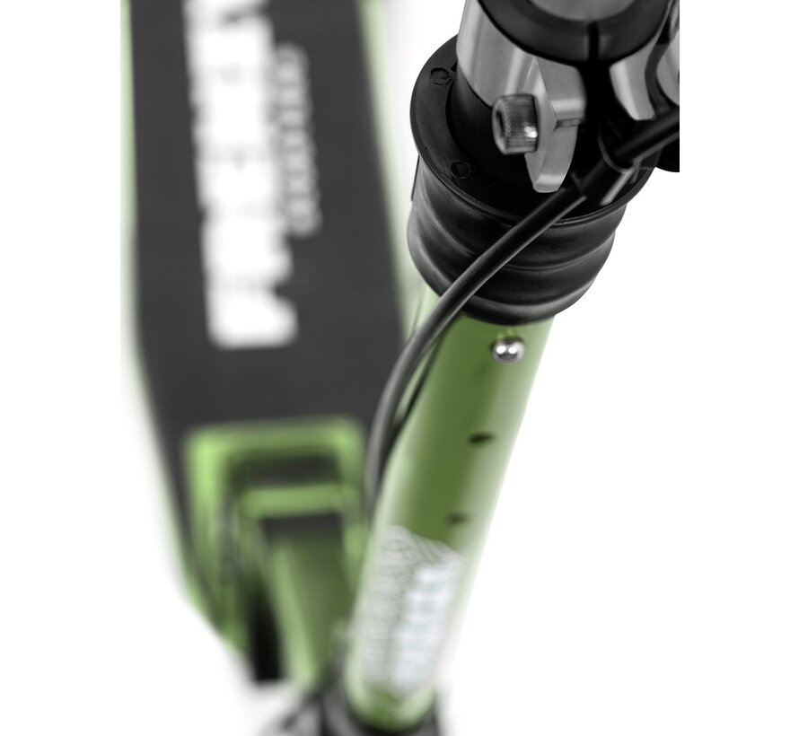 Frenzy 205 V4 Folding Scooter Dual Brake Green – Stylish and Safe Mobility