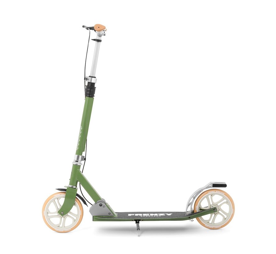 Trottinette pliable Frenzy 205 V4 à double frein, verte – Mobilité élégante et sûre