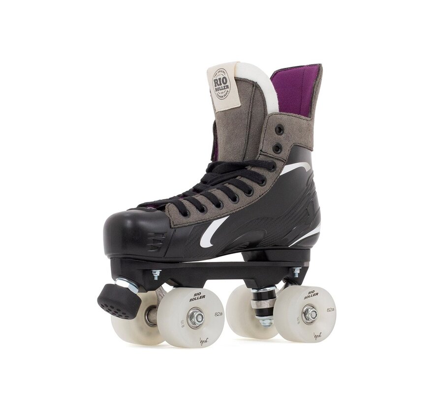 Rolki hokejowe Rio Roller Flow Hockey Quad Skates Black – wegańskie rolki z wyglądem hokeja na lodzie do jazdy miejskiej i rekreacyjnej
