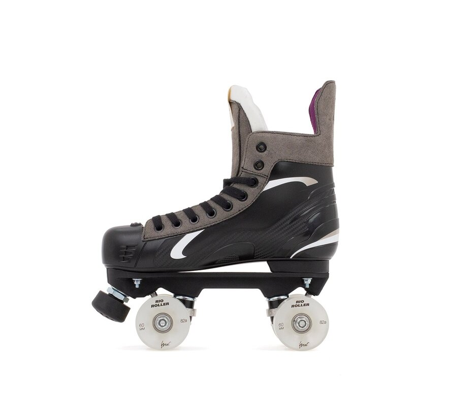 Rolki hokejowe Rio Roller Flow Hockey Quad Skates Black – wegańskie rolki z wyglądem hokeja na lodzie do jazdy miejskiej i rekreacyjnej