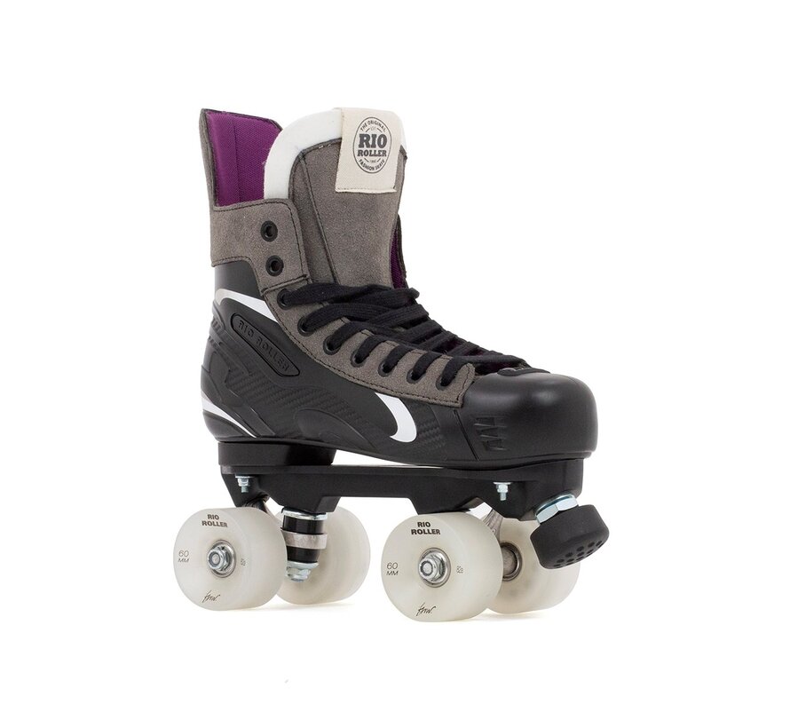 Rolki hokejowe Rio Roller Flow Hockey Quad Skates Black – wegańskie rolki z wyglądem hokeja na lodzie do jazdy miejskiej i rekreacyjnej